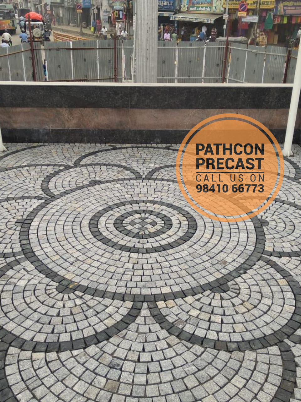 Cobblestone paver blocks 